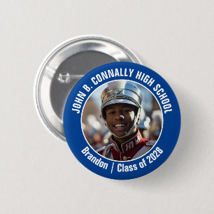 Blue Marching Band Photo High School Brag 6 Cm Round Badge