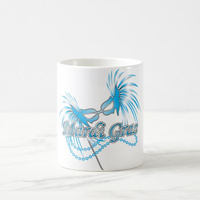 Blue Mardi Gras Mask Coffee Mug (Center)