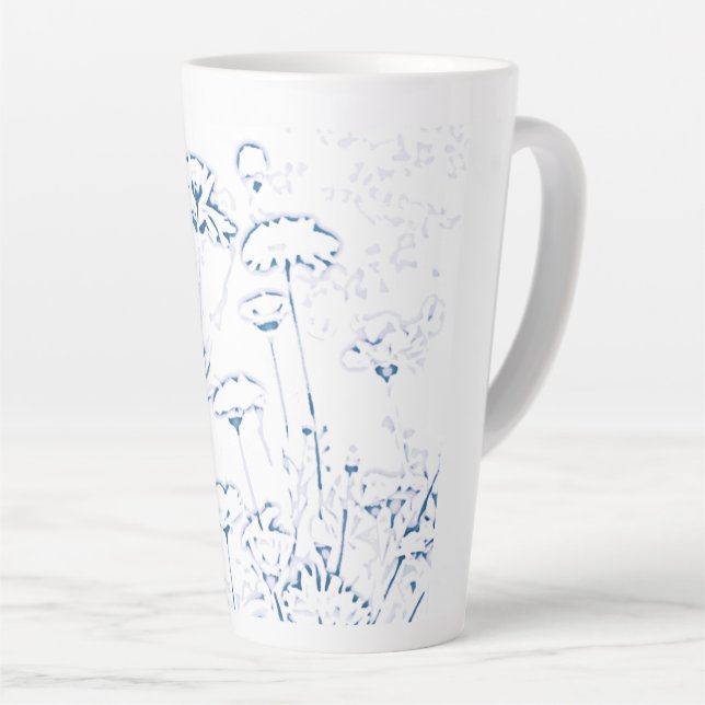 Blue Marigold Latte mug (Right Angle)