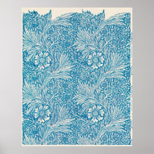 Blue Marigold Poster