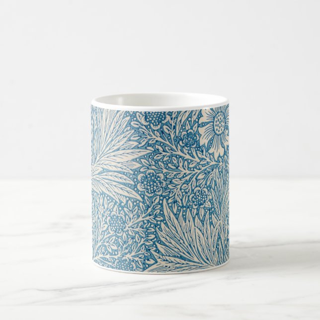 Blue Marigolds (by William Morris) Coffee Mug (Center)