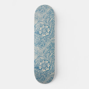 Blue Marigolds (by William Morris) Skateboard
