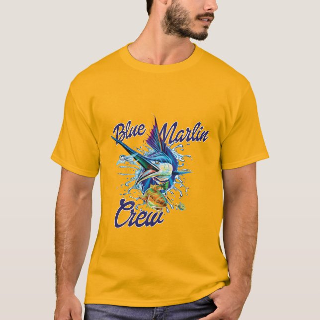 Blue Marlin Crew  T-Shirt (Front)