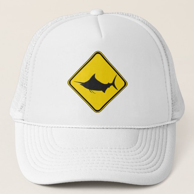 Blue Marlin Crossing! Trucker Hat (Front)