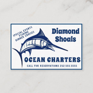 Blue Marlin Design Ocean Charter Business Card