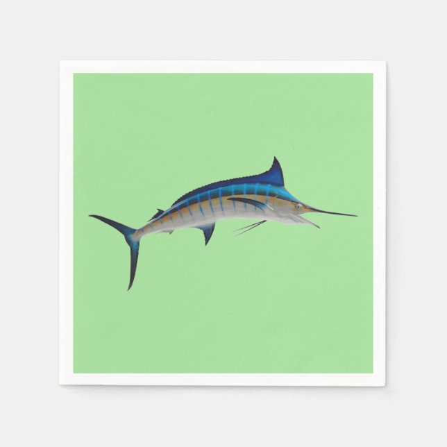 Blue Marlin Fish Napkin (Front)