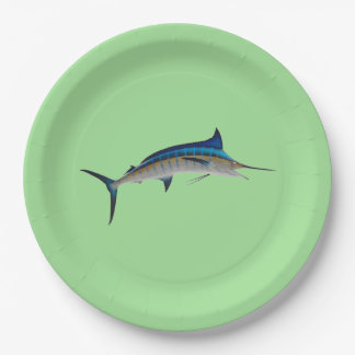 Blue Marlin Fish  Paper Plate