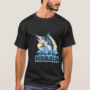 blue-marlin-fish-tshirt-with-carton-character T-Shirt
