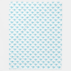 Blue marlin fleece blanket