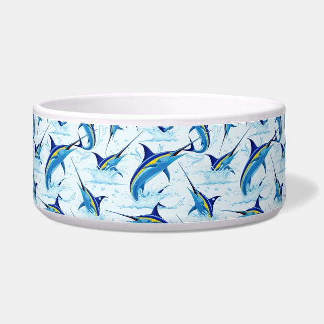 Blue Marlin Jumping out of Ocean (Front)