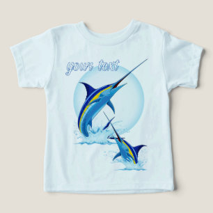 Blue Marlin Jumping out of Ocean