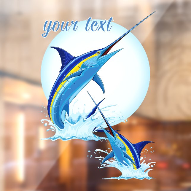Blue Marlin Jumping out of Ocean (Sheet 2)