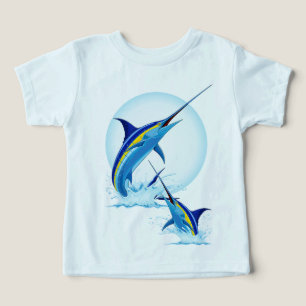 Blue Marlin Jumping out of Ocean