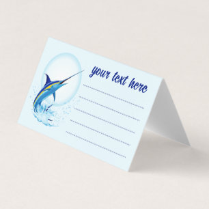 Blue Marlin Jumping out of Ocean Business Card