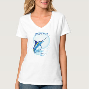 Blue Marlin Jumping out of Ocean T-Shirt