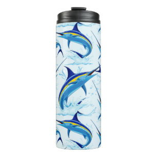 Blue Marlin Jumping out of Ocean Thermal Tumbler