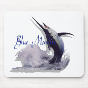blue marlin mouse pad
