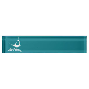 Blue marlin nameplate