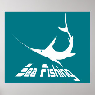 Blue marlin poster