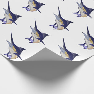Blue Marlin Wrapping Paper