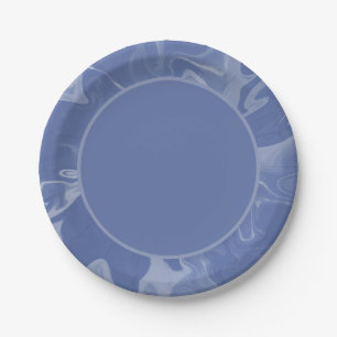 Blue Marmolated Paper Dishes