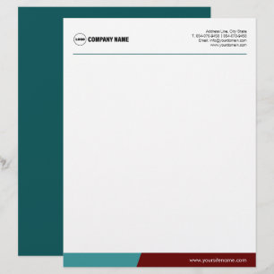 Blue Maroon Custom Template Letterhead