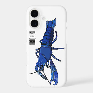 Blue marron crayfish cartoon illustration