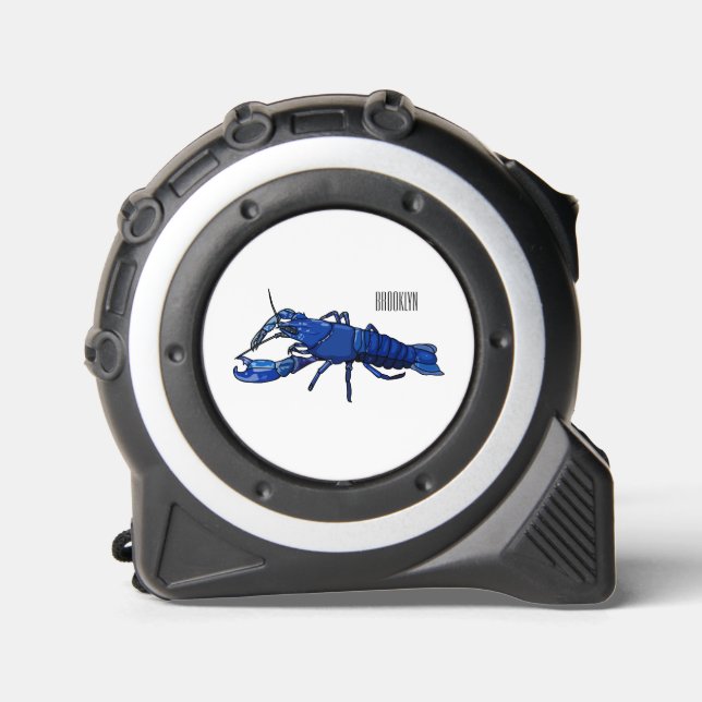 Blue marron crayfish cartoon illustration 1 (Front)