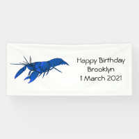 Blue marron crayfish cartoon illustration