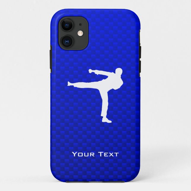 Blue Martial Arts Case-Mate iPhone Case (Back)