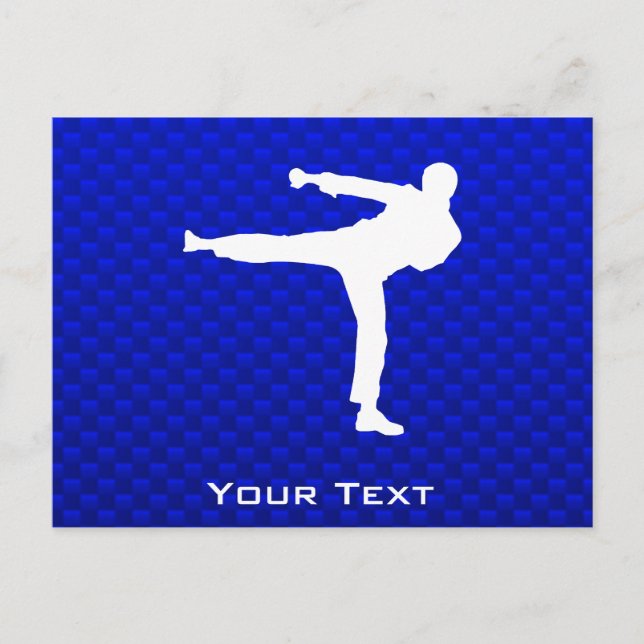 Blue Martial Arts Postcard (Front)