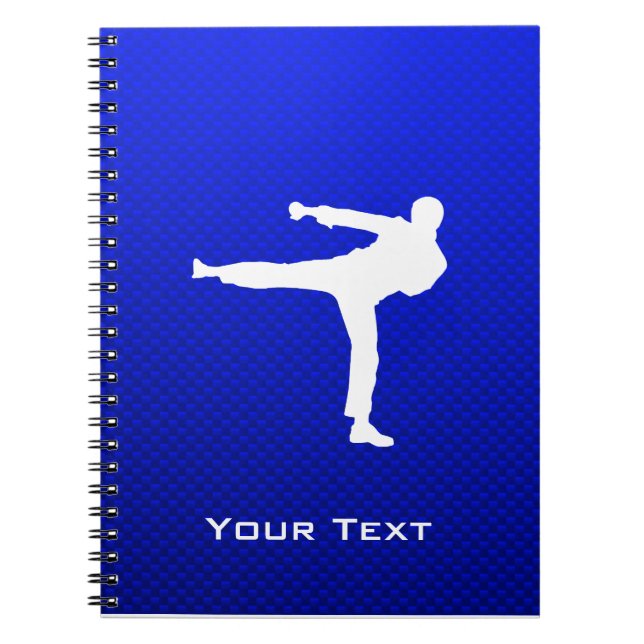 Blue Martial Arts Spiral Notebook (Front)