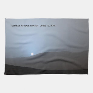 Blue Martian Sunset Tea Towel