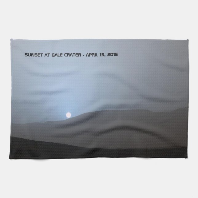 Blue Martian Sunset Tea Towel (Horizontal)