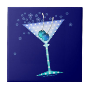 BLUE MARTINI Coaster Tile