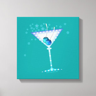 BLUE MARTINI Gallery Wrapped Canvas