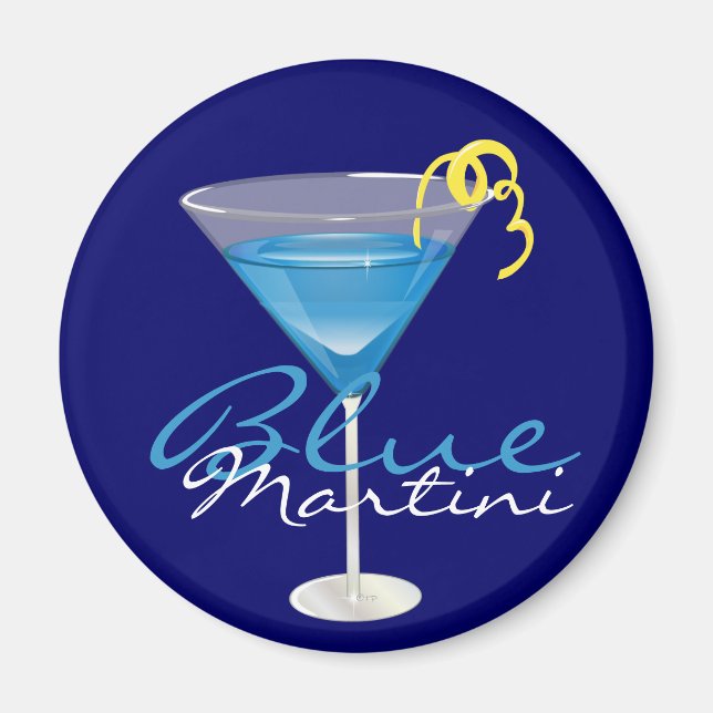 Blue Martini Magnet (Front)