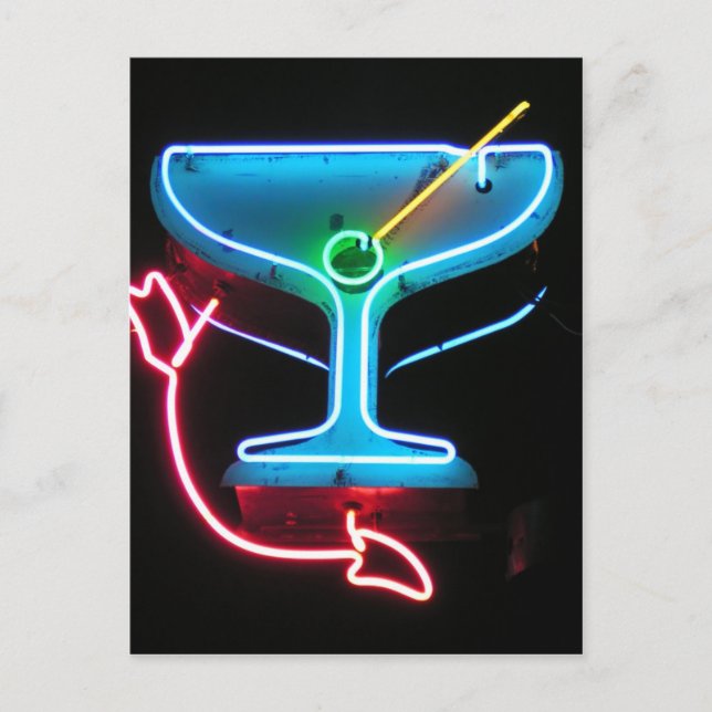 Blue Martini Postcard (Front)