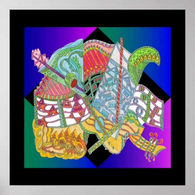 Blue Martini Print (Front)