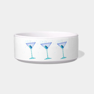 BLUE MARTINIS COCKTAIL SNACK BOWL