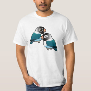 Blue Masked Lovebird Adorable Pair T-Shirt
