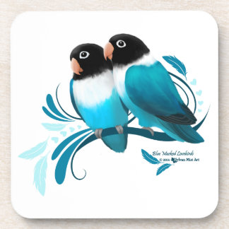 Blue Masked Lovebirds Coaster
