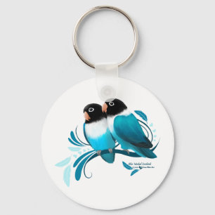 Blue Masked Lovebirds Key Ring