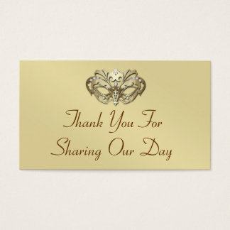Blue Masquerade Elegant Favour Tag