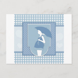 blue maternity postcard