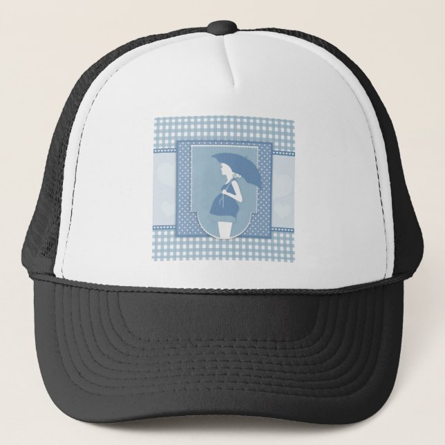 blue maternity trucker hat (Front)