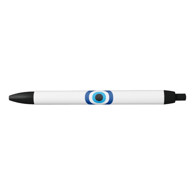 Blue Mati Evil Eye luck symbol writing pens (Front)