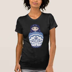 Blue Matryoshka Doll T-Shirt