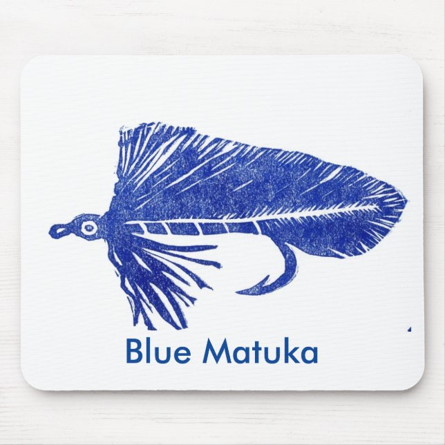 "Blue Matuka" Classic Trout Fly Mousepad (Front)