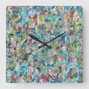 Blue Meadow Wall Clock